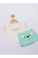 CONJUNTO INFANTIL FEMININO PUPPY VERDE 2190 - FTK BRAND 
