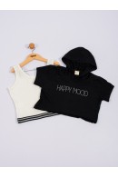 CONJUNTO TEEN FEMININO HAPPY MOOD PRETO 2219 - FTK BRAND 
