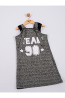 CONJUNTO TEEN FEMININO TEAM PRETO 2222 - FTK BRAND