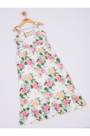 VESTIDO INFANTIL FLORAL BRANCO 2197 - FTK BRAND