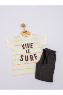 CONJUNTO INFANTIL MASCULINO SURF PRETO 2387 - FTK BRAND 