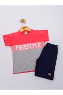 CONJUNTO INFANTIL MASCULINO FREE VERMELHO 2388 - FTK BRAND