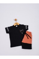 CONJUNTO INFANTIL MASCULINO HAPPY PRETO 2389 - FTK BRAND 