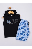 CONJUNTO INFANTIL MASCULINO SUMMER PRETO 2392 - FTK BRAND 