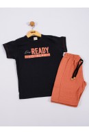 CONJUNTO INFANTIL MASCULINO PLAY PRETO 2393 - FTK BRAND 