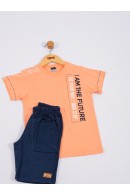 CONJUNTO INFANTIL MASCULINO FUTURE LARANJA 2398 - FTK BRAND