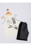 CONJUNTO INFANTIL MASCULINO LEVEL OFF WHITE 2403 - FTK BRAND 