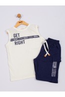 CONJUNTO INFANTIL MASCULINO RIGHT OFF WHITE 2404 - FTK BRAND 
