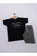 CONJUNTO TEEN MASCULINO JOYFUL PRETO 2405  FTK BRAND