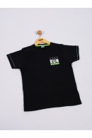 CAMISETA TEEN MASCULINO JUST RUN PRETA 2424 - FTK BRAND