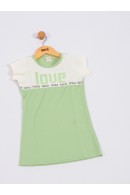 VESTIDO INFANTIL FEMININO LOVE VERDE 2343 - FTK BRAND 