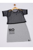 CONJUNTO VESTIDO FEMININO TEEN MORE MESCLA 2372 - FTK BRAND